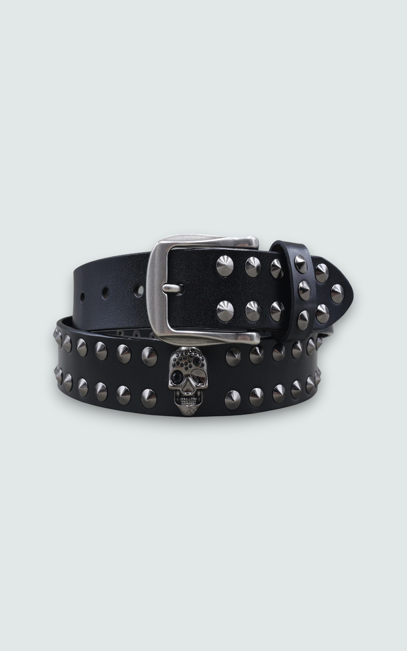 Studded Rivet Leather Belt