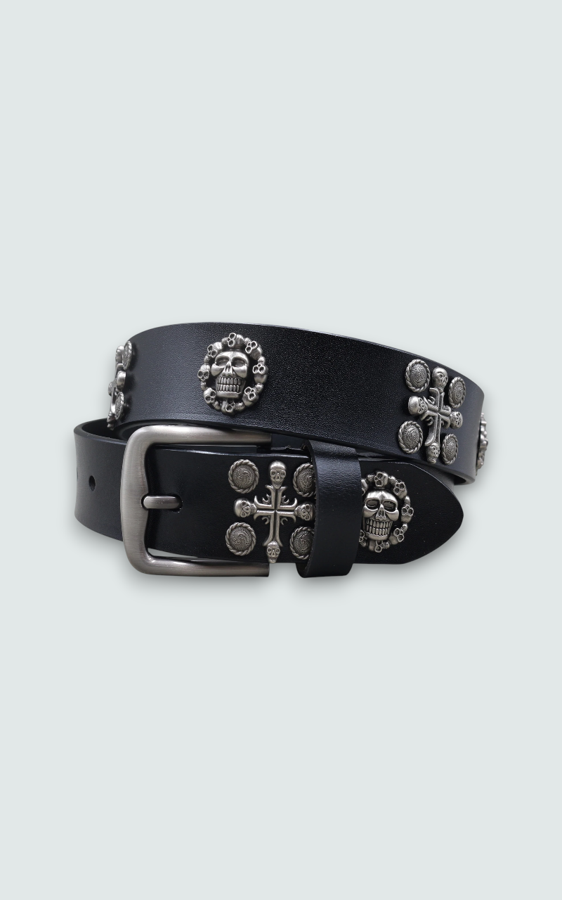 Studded Rivet Leather Belt