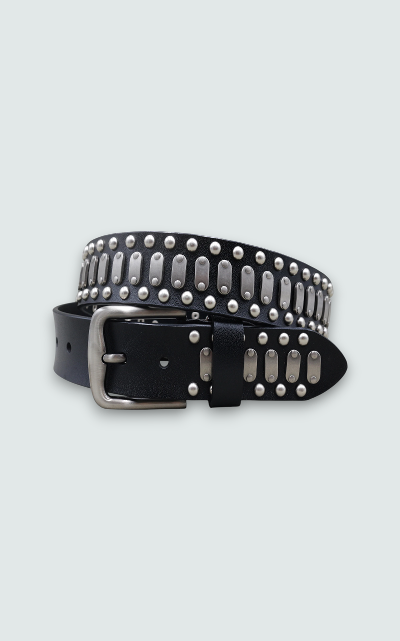 Studded Rivet Leather Belt