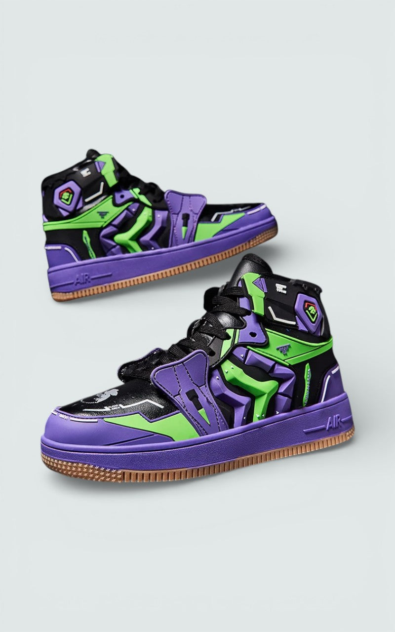 Neon Rift High-Top Sneakers