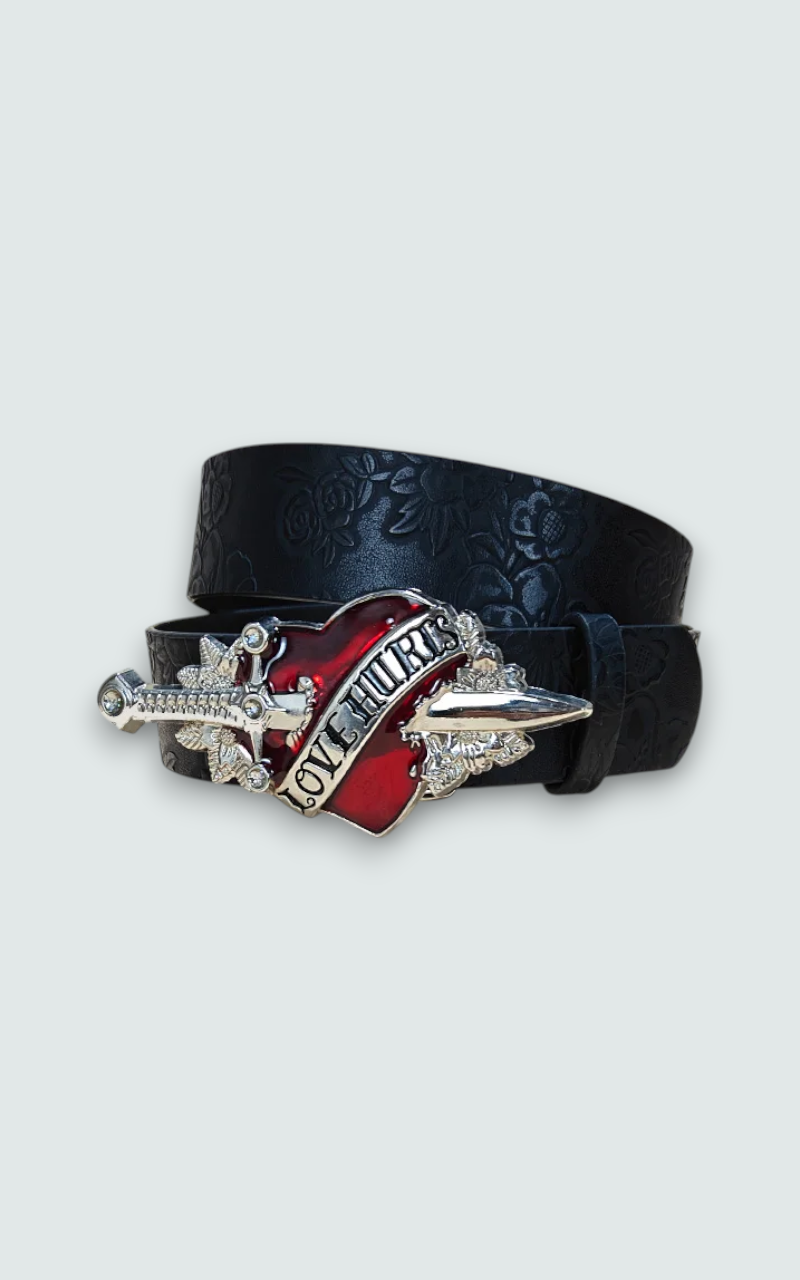 Punk Skull Leather Belt