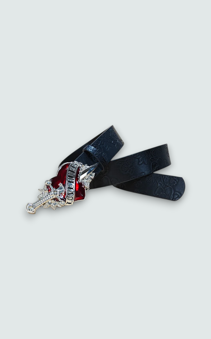 Punk Skull Leather Belt