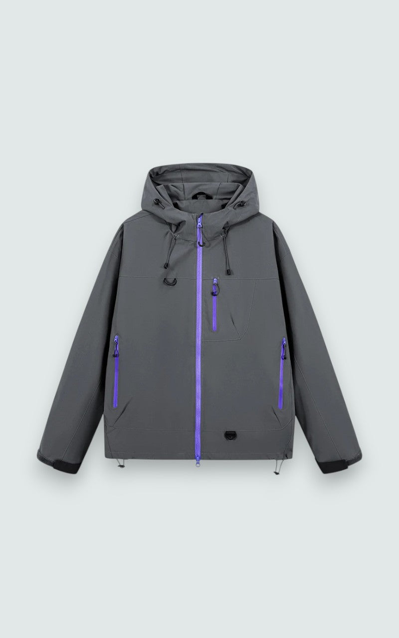 Technical Hooded Windbreaker Jacket