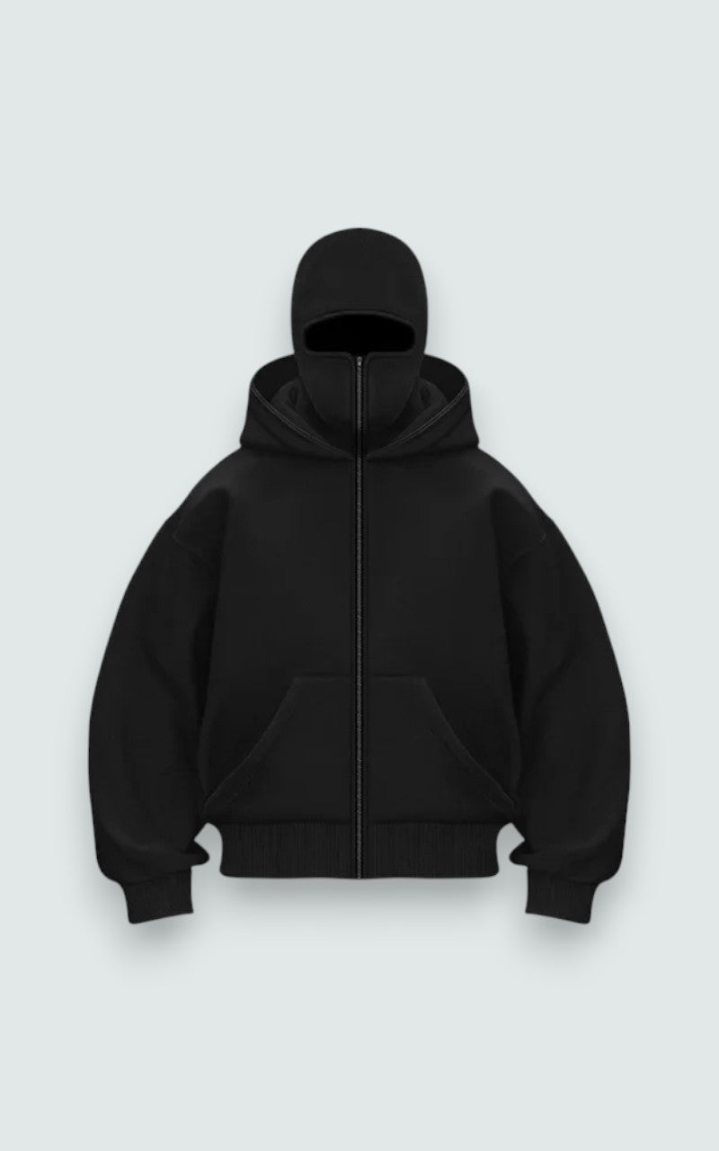 Full-Zip Masked Hoodie Jacket