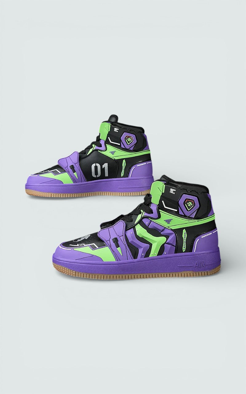 Neon Rift High-Top Sneakers