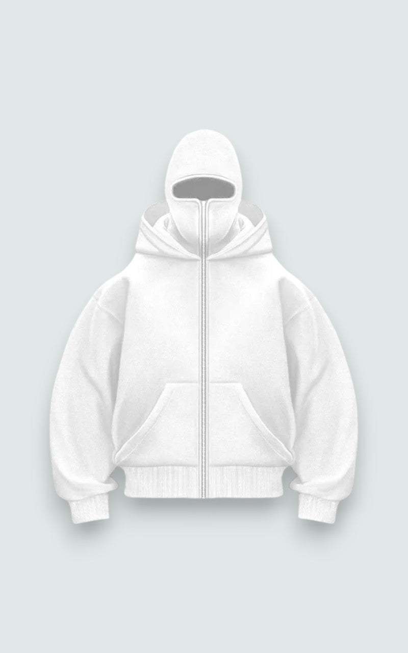 Full-Zip Masked Hoodie Jacket