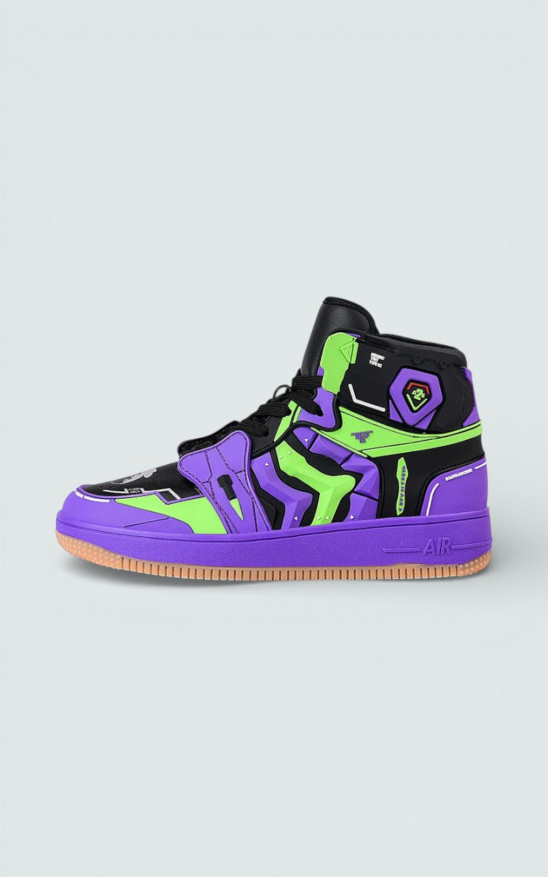 Neon Rift High-Top Sneakers