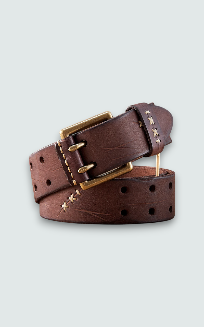 Vintage Washed Genuine Leather Belt