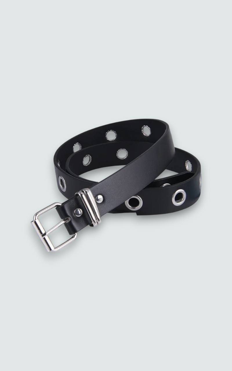 Full-Hole Punk Leather Belt