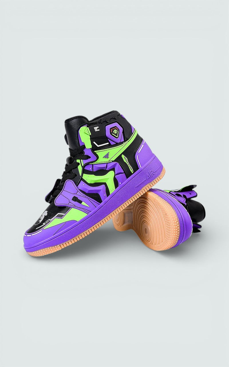 Neon Rift High-Top Sneakers