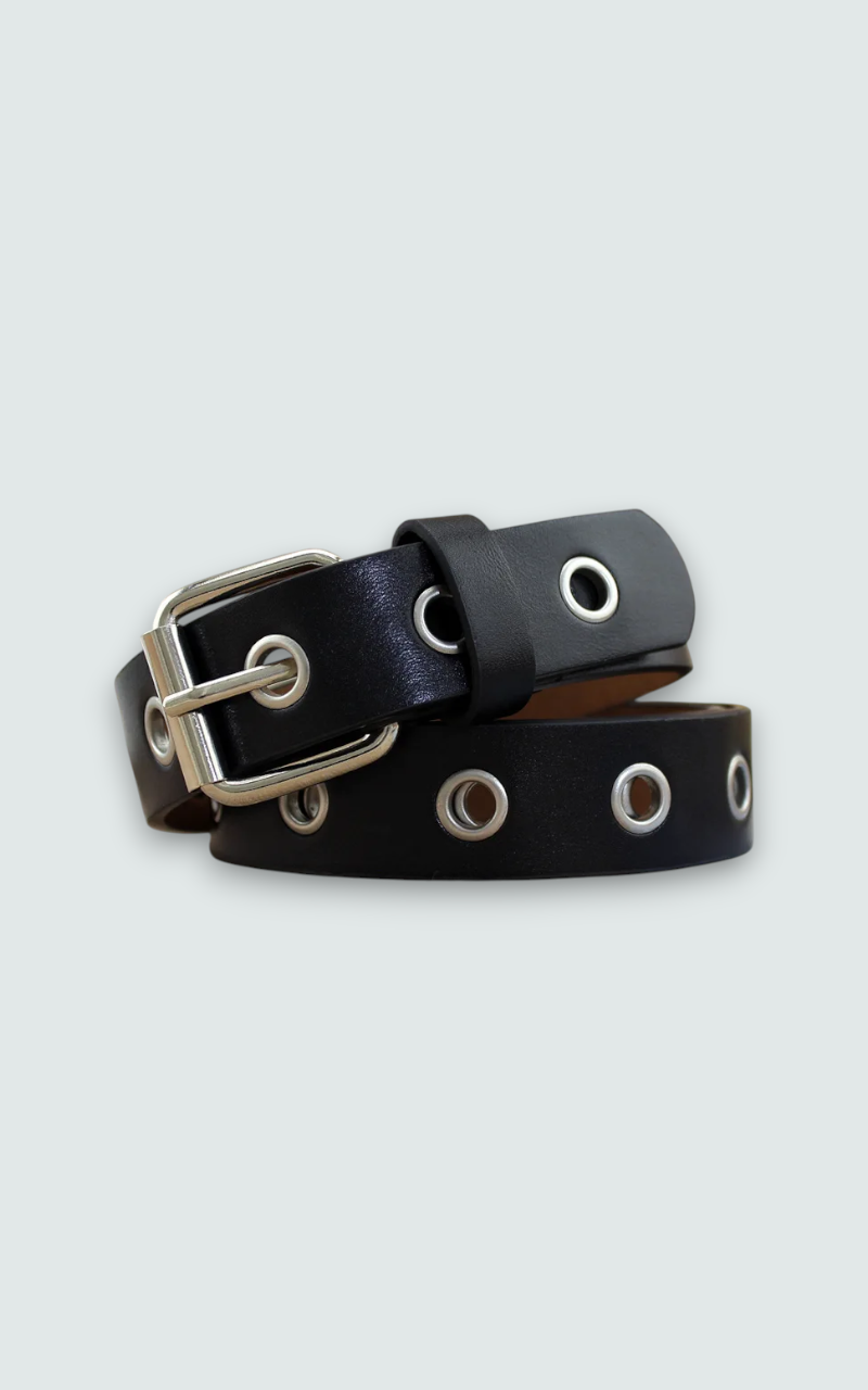 Full-Hole Punk Leather Belt
