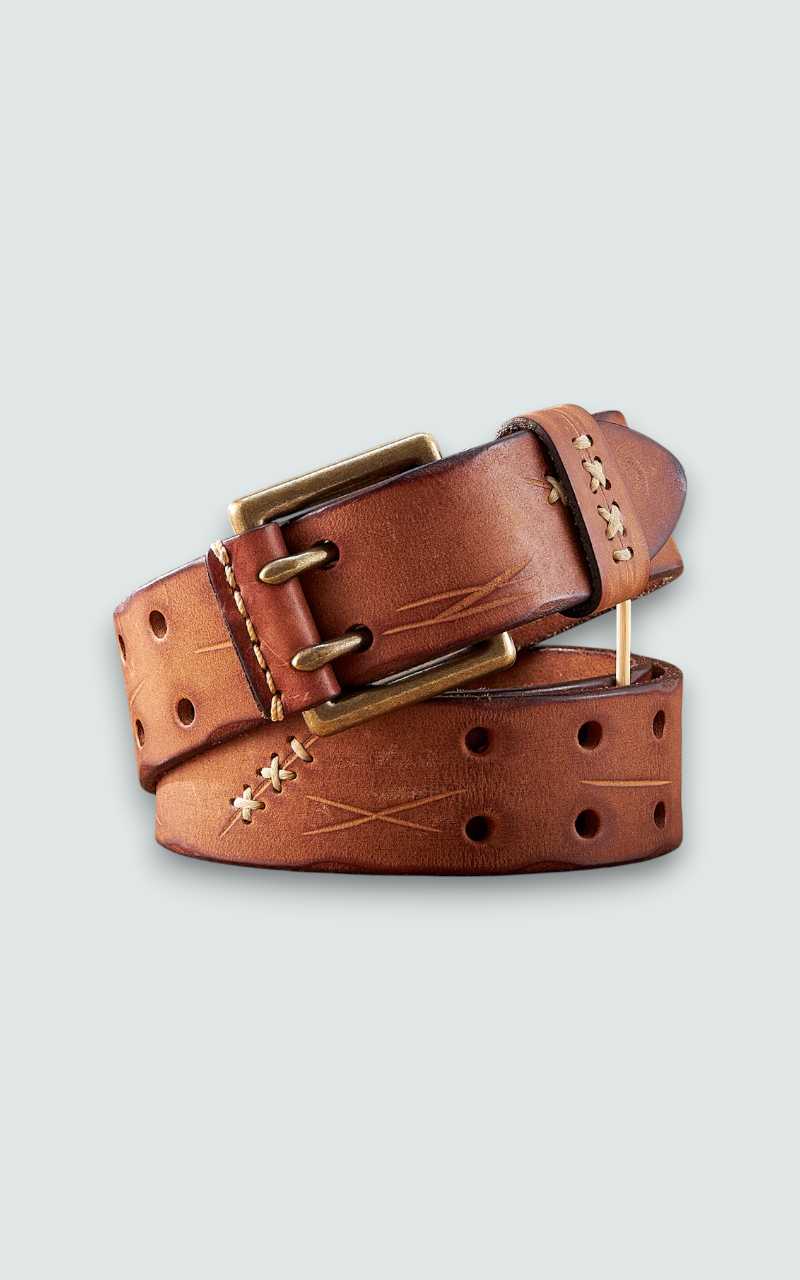 Vintage Washed Genuine Leather Belt