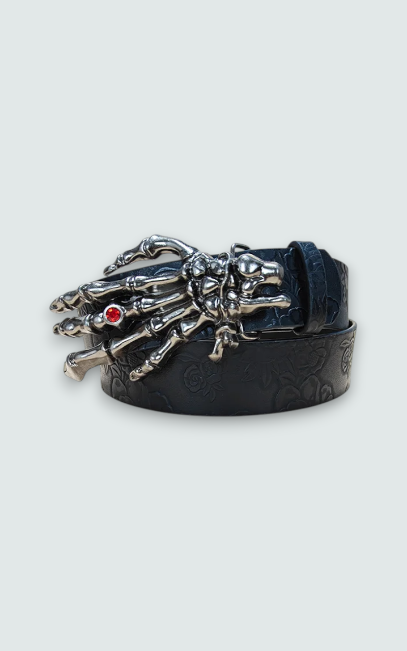 Punk Skull Leather Belt
