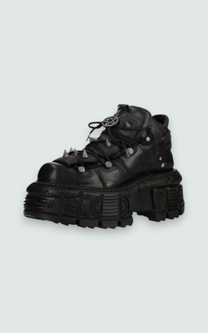 Rivet Platform Combat Shoes