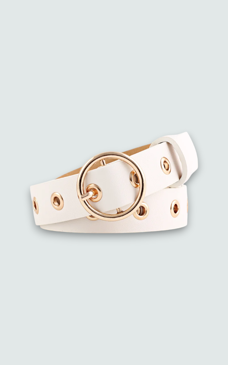 Full-Hole Punk Leather Belt