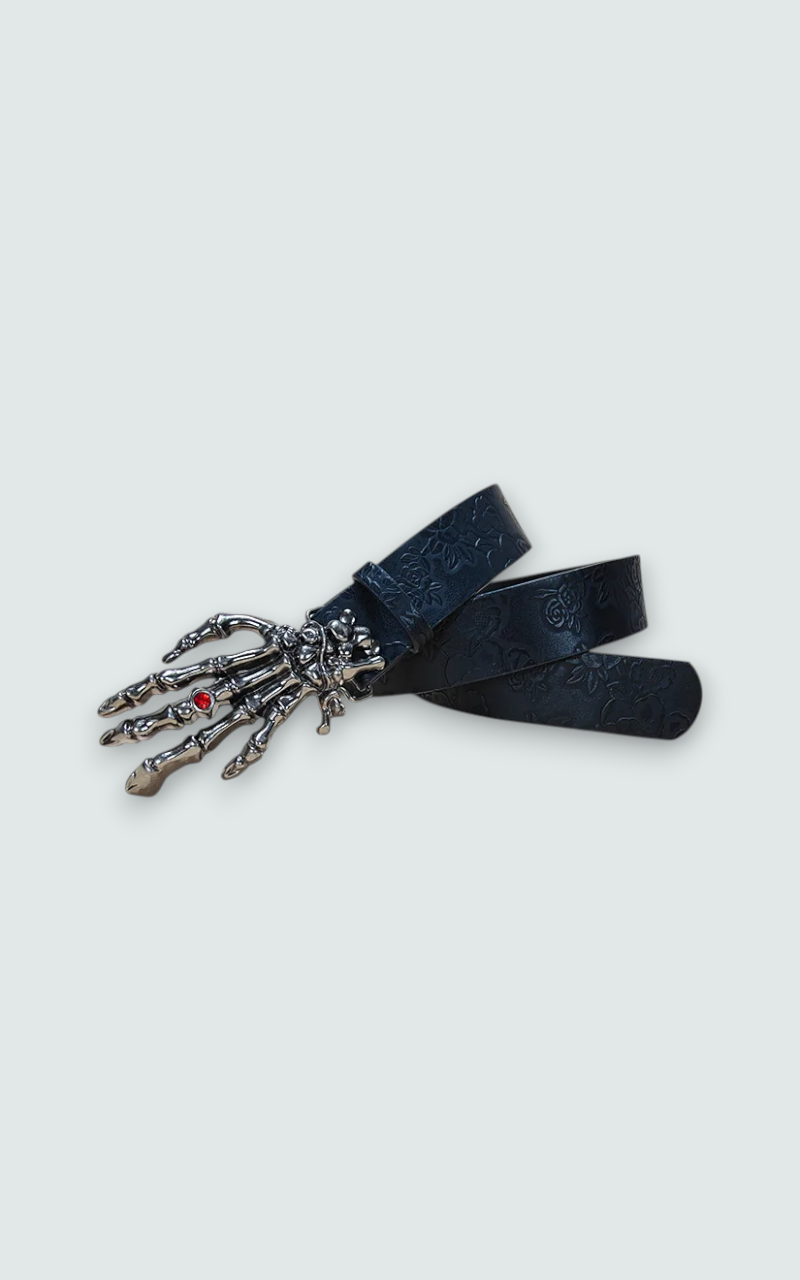 Punk Skull Leather Belt