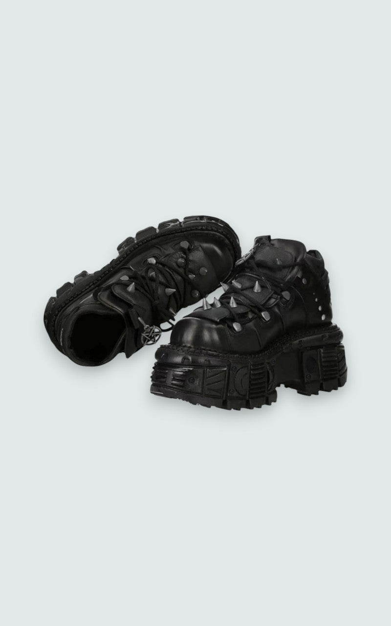Rivet Platform Combat Shoes