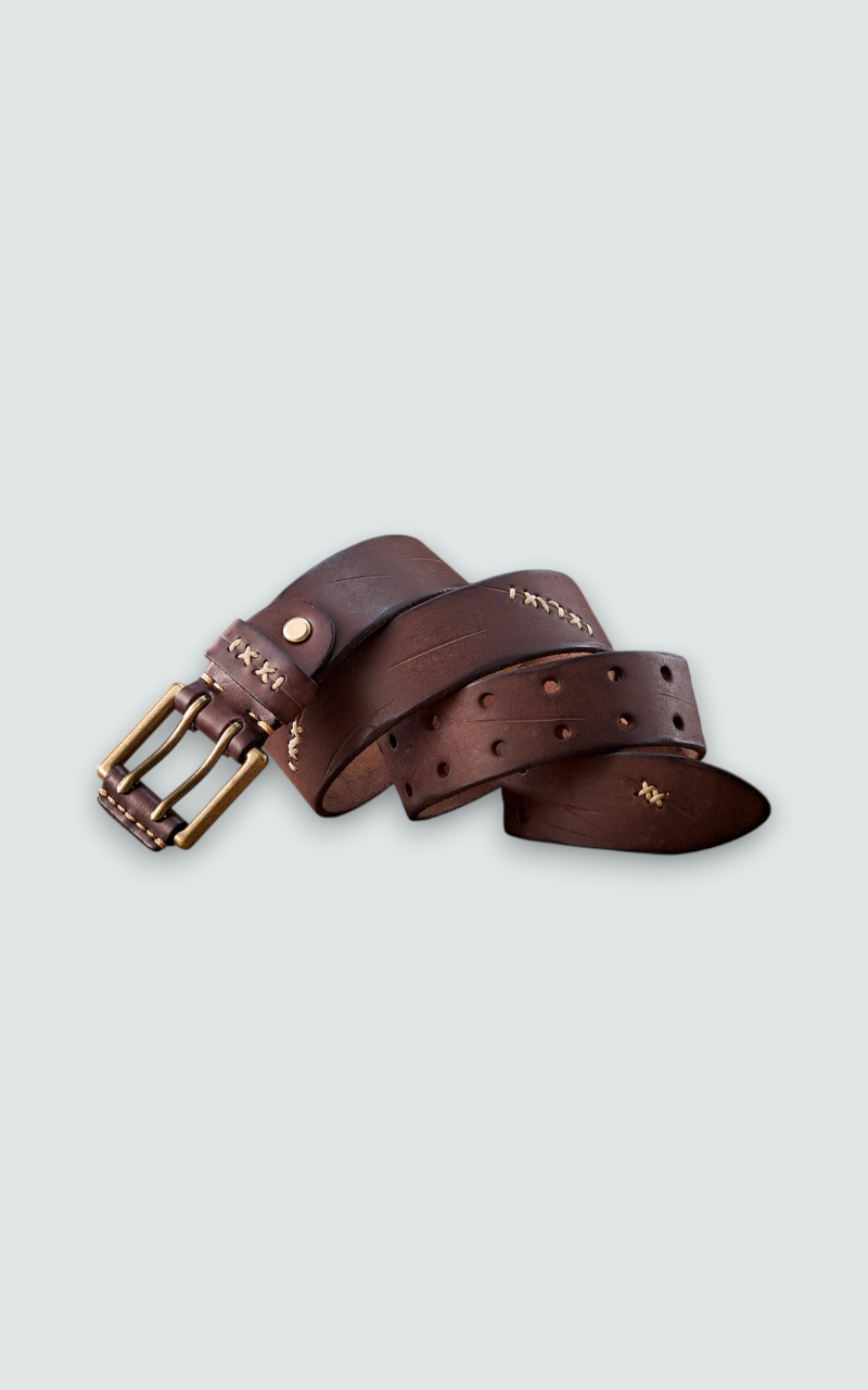 Vintage Washed Genuine Leather Belt