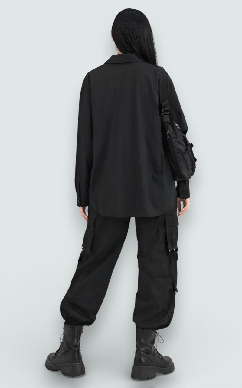 Asymmetric Belted Shirt