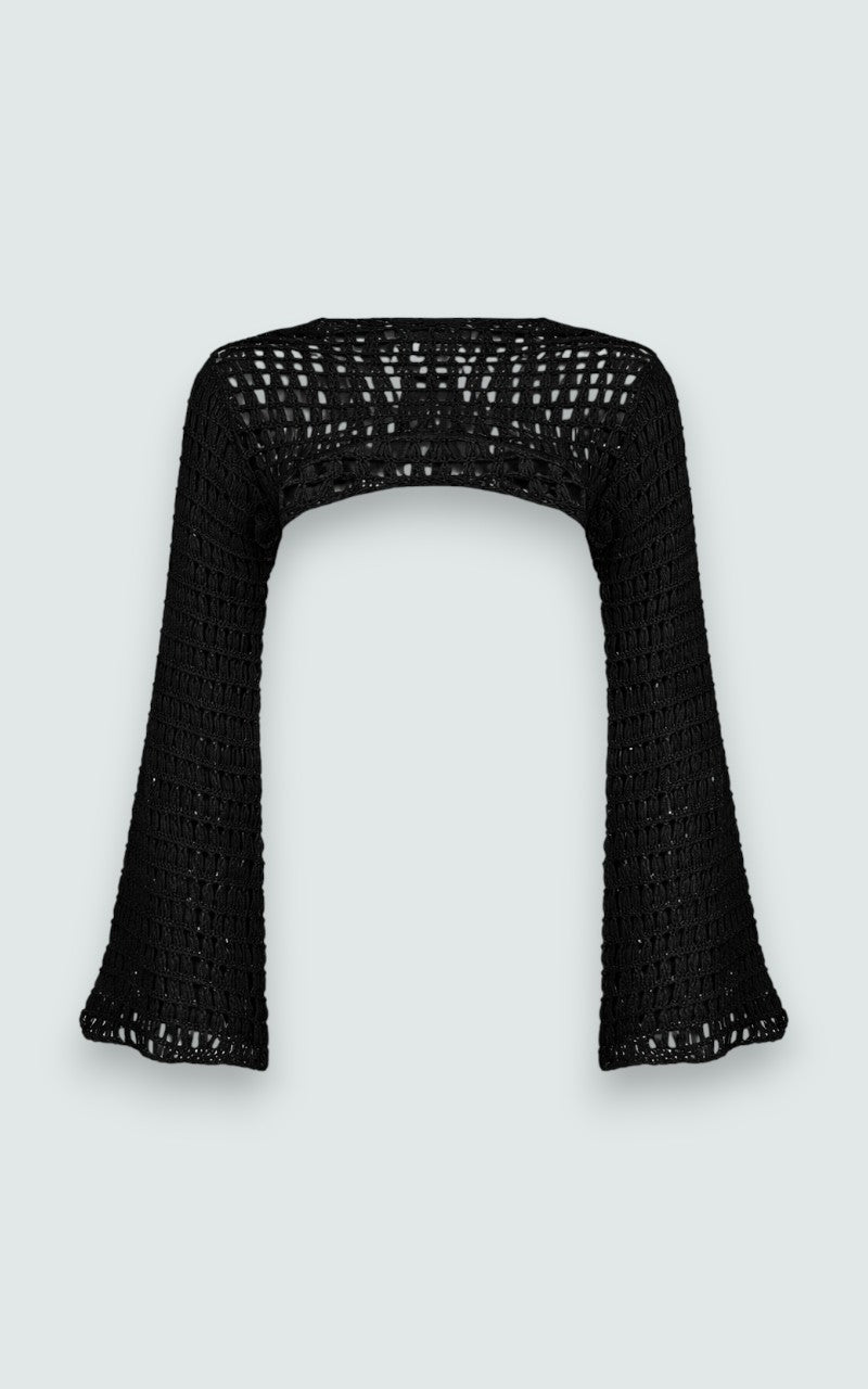 Mesh Crochet Shrug Top