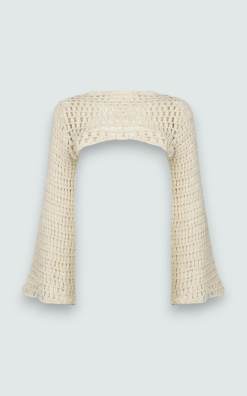 Mesh Crochet Shrug Top
