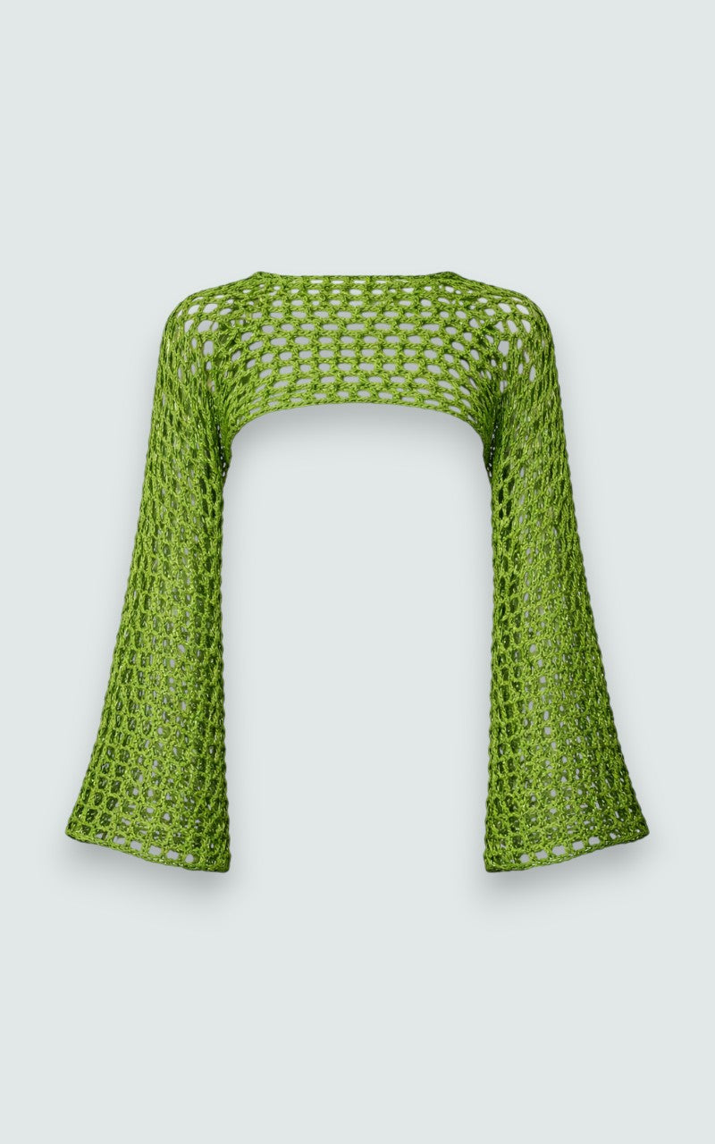 Mesh Crochet Shrug Top