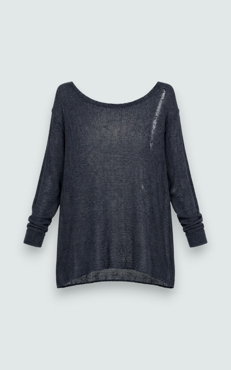Distressed Knit Oversized