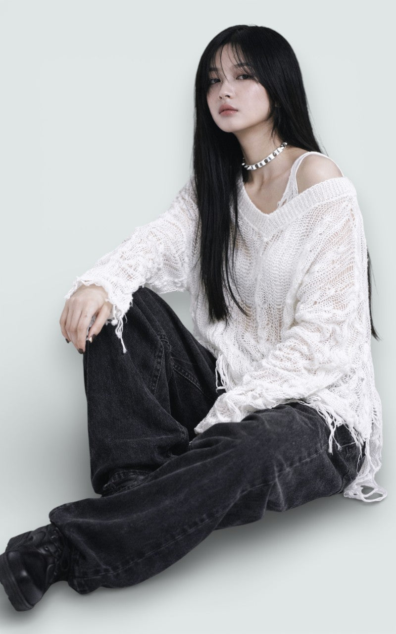 Deconstructed Punk Knit Top