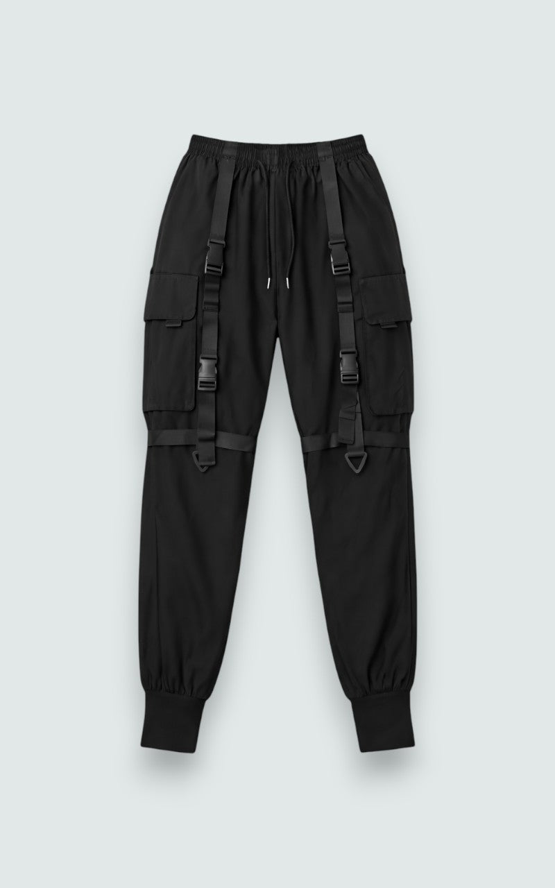 Strap Detail Cargo Jogger Pants