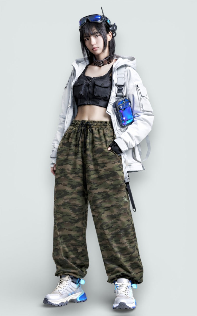 Oversized Wide-Leg Casual Trousers