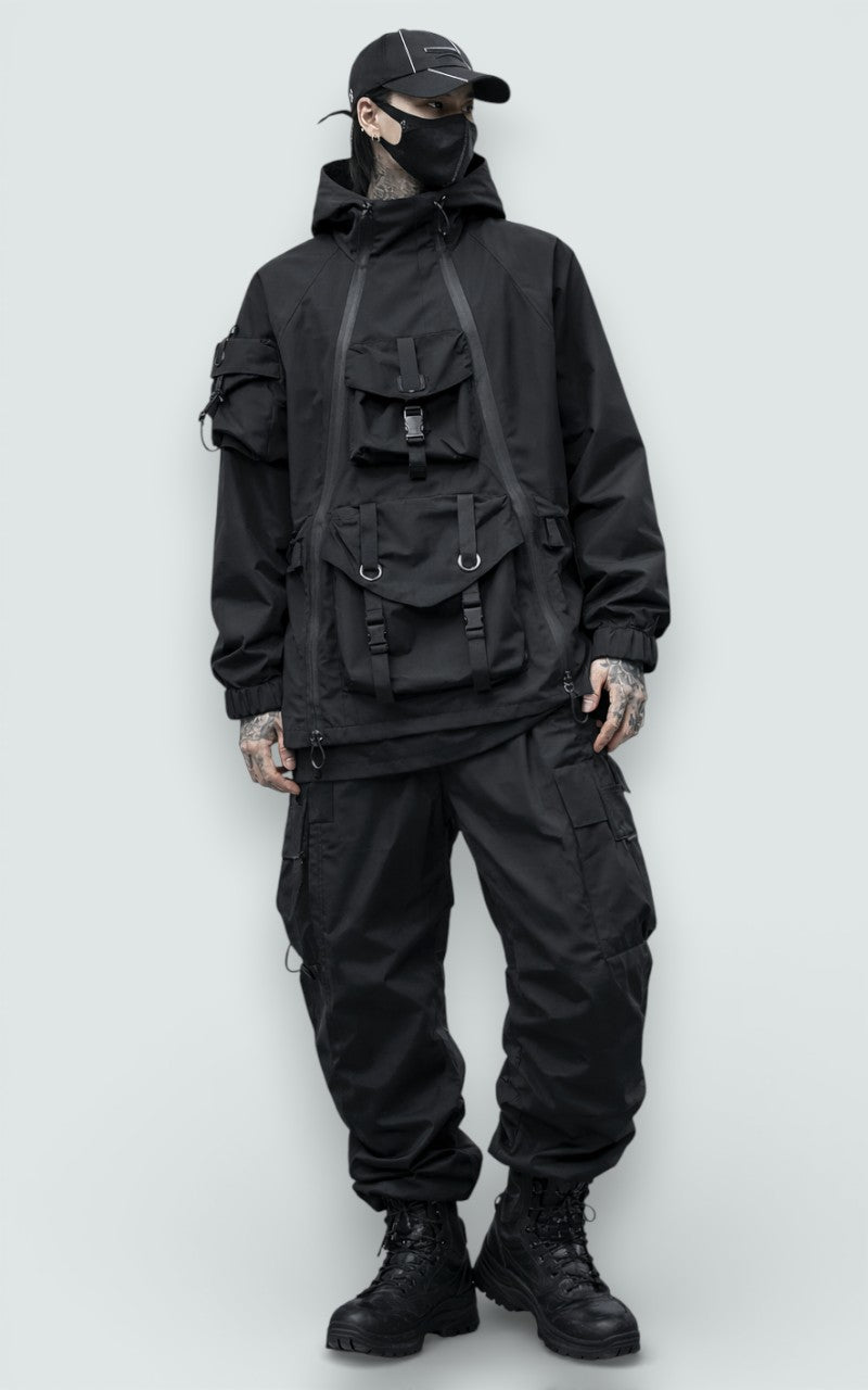 Multi-Pocket Hooded Utility Jacket
