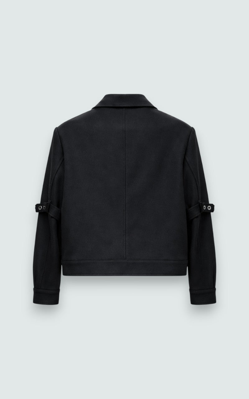 Utility Strap Zip-Front Jacket