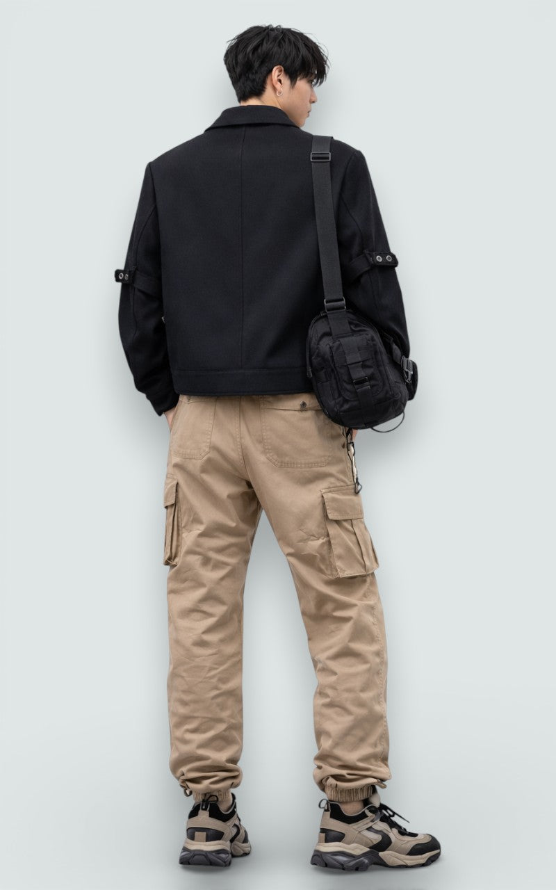 Utility Strap Zip-Front Jacket