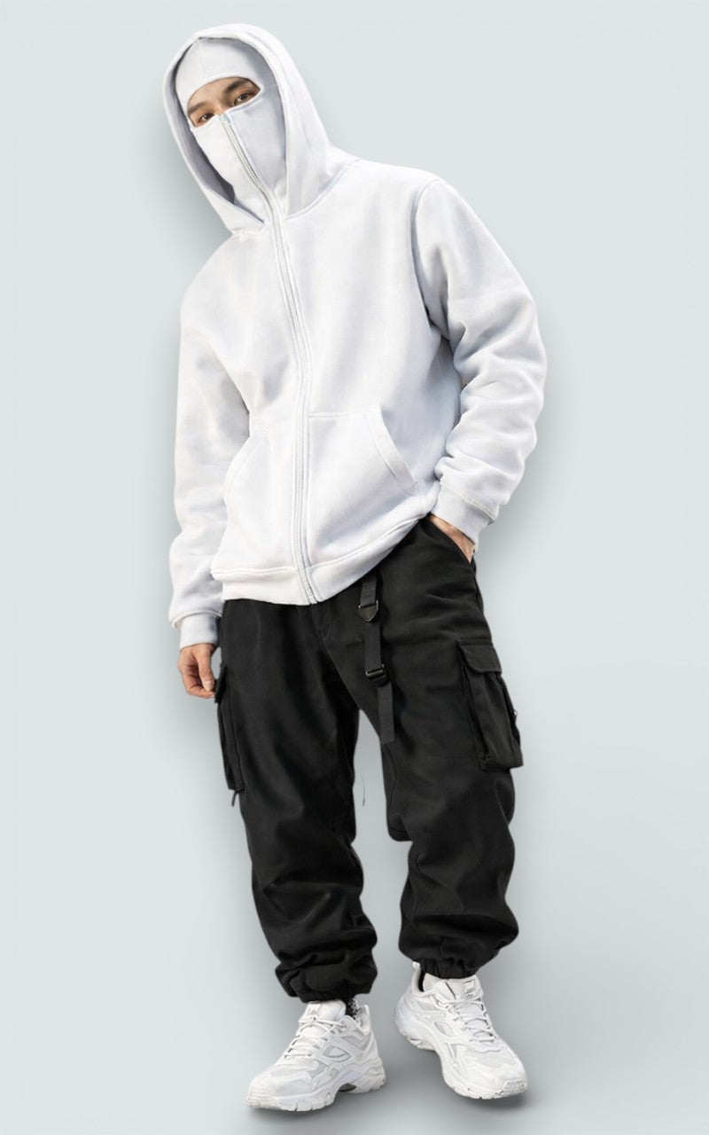 Full-Zip Masked Hoodie Jacket