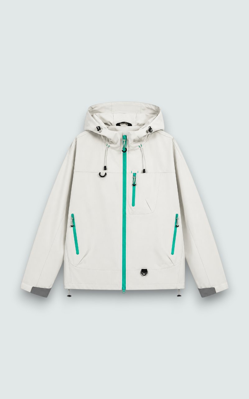 Technical Hooded Windbreaker Jacket