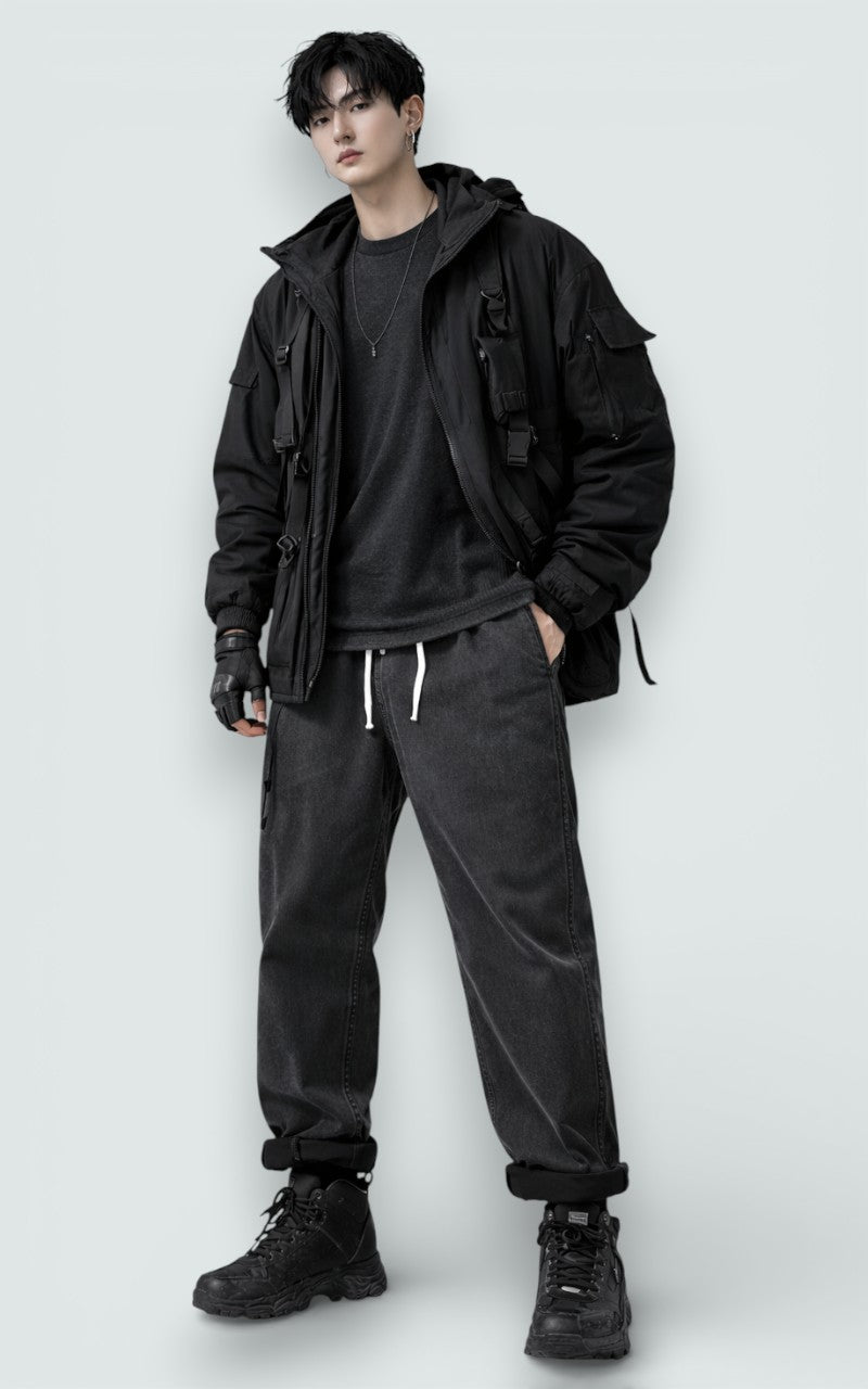 Loose Fit Straight Denim Pants