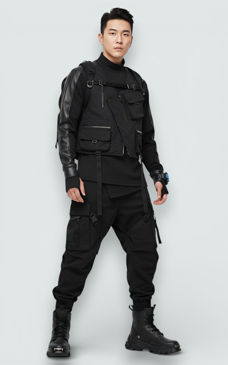 Structured High-Neck Long Sleeve Top