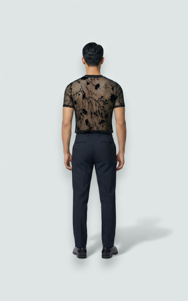 Transparent mesh tee