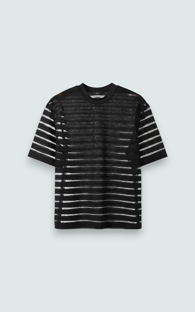 Transparent mesh tee