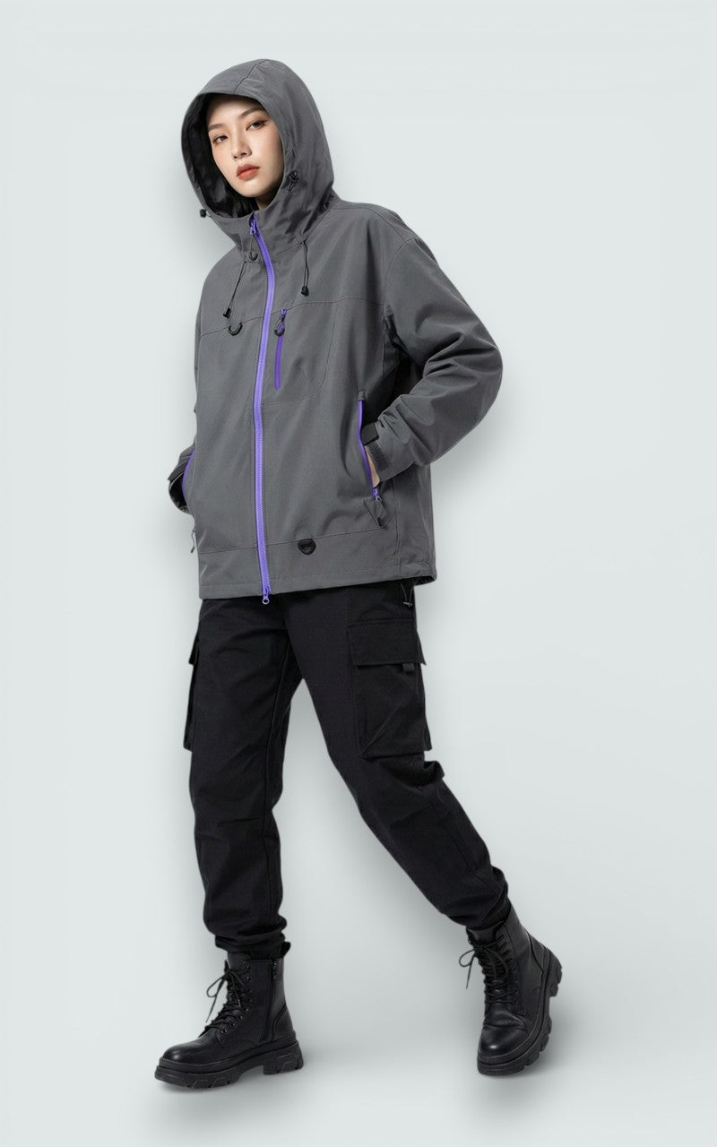 Technical Hooded Windbreaker Jacket