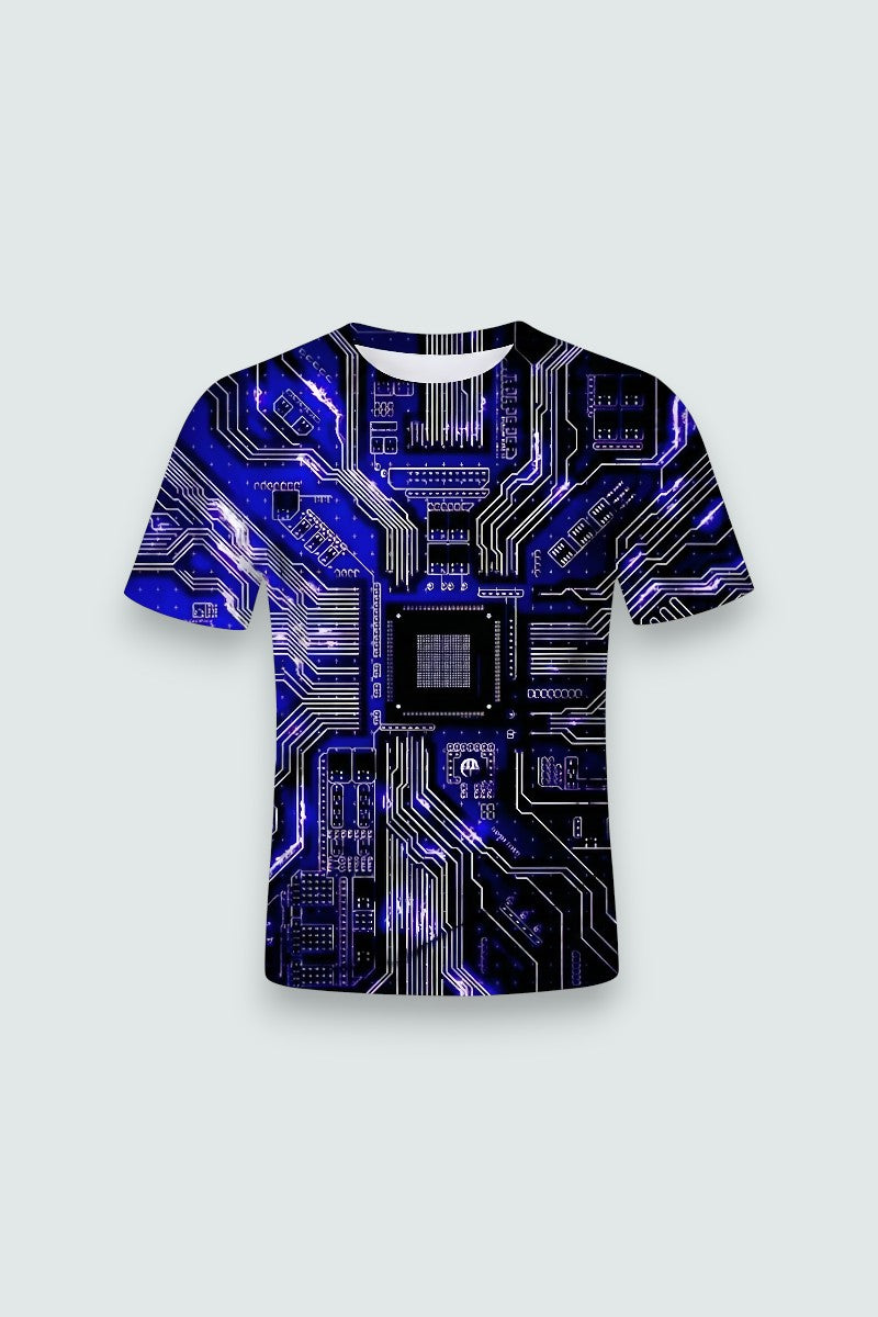 Neon Circuit Print Tee