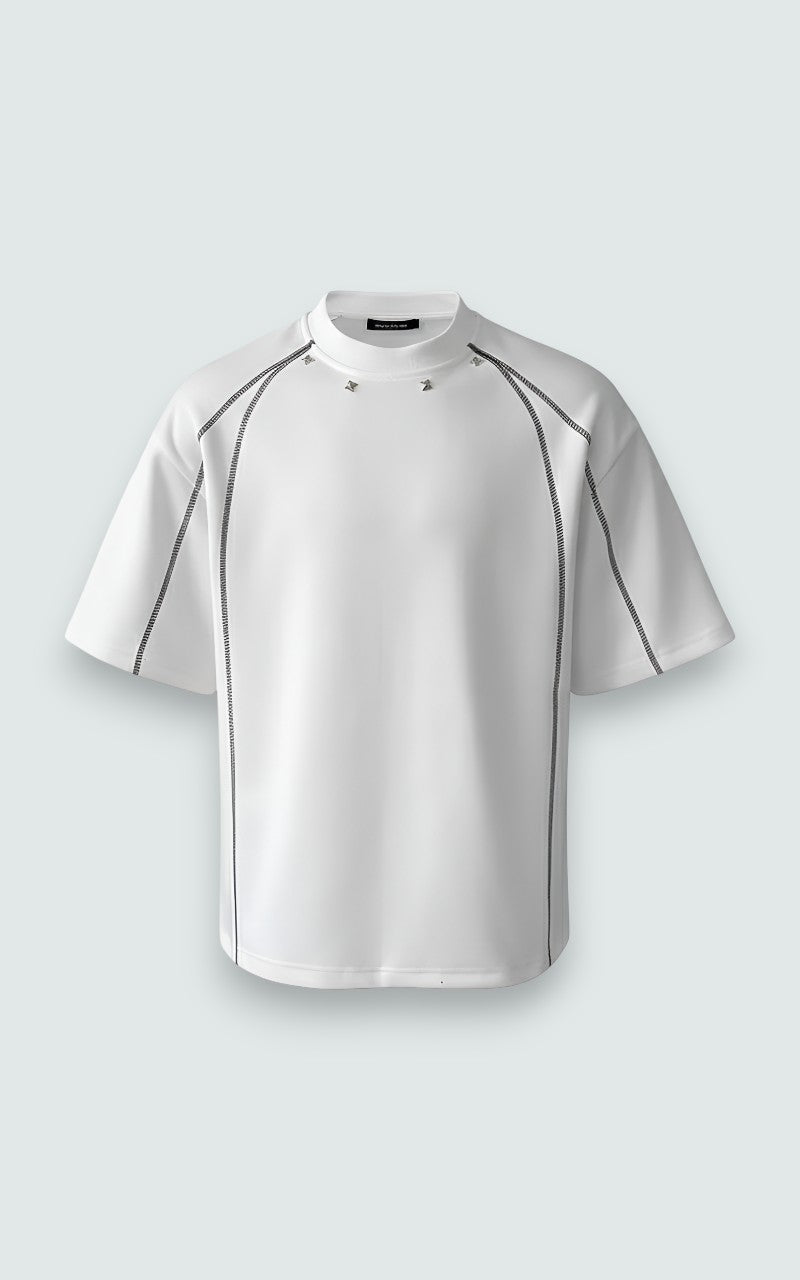 Contrast Seam Short Sleeve Tee