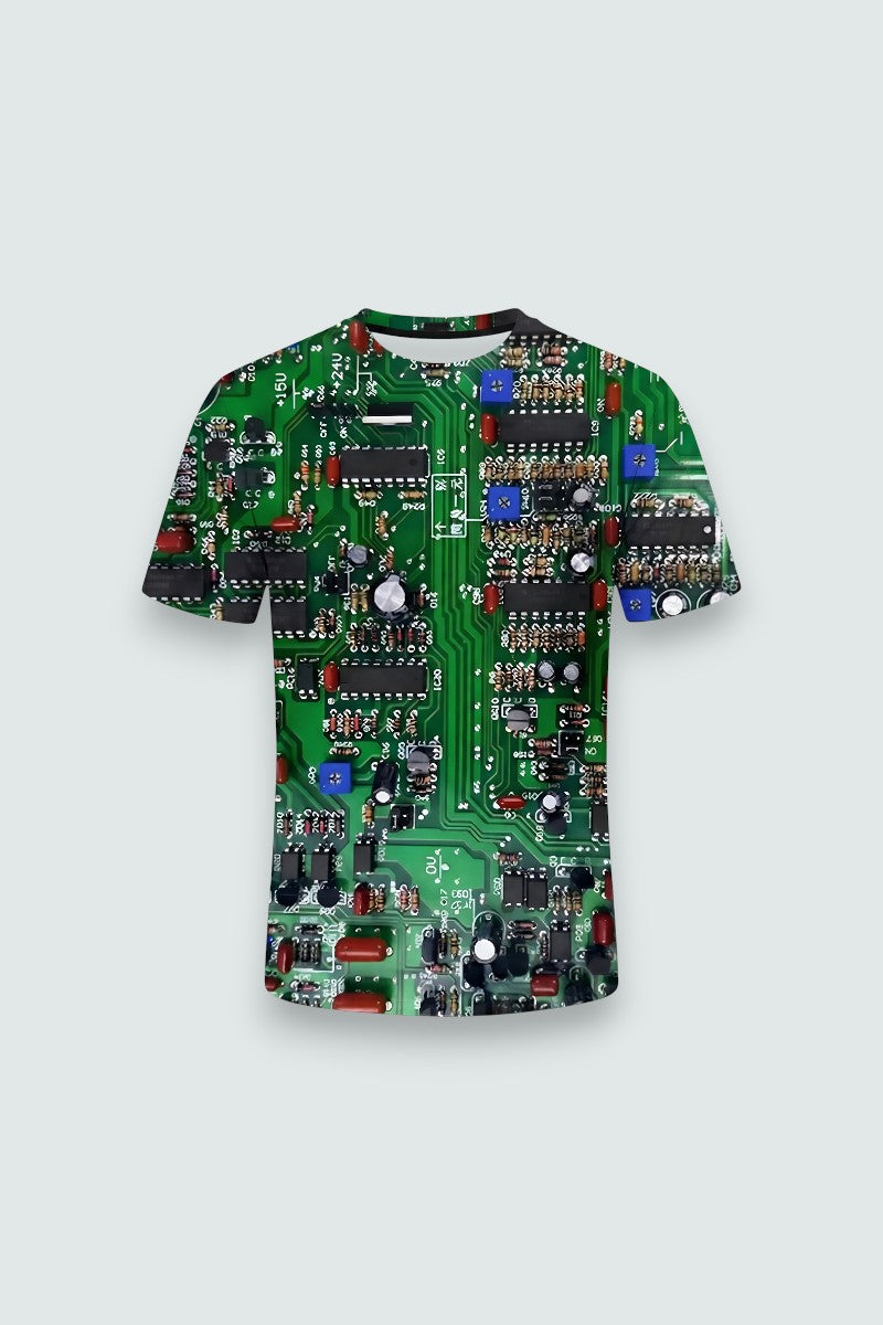 Neon Circuit Print Tee