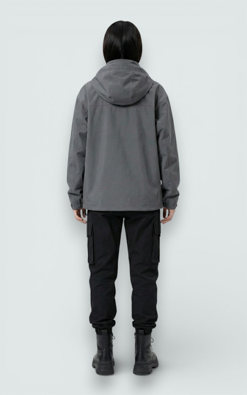 Technical Hooded Windbreaker Jacket