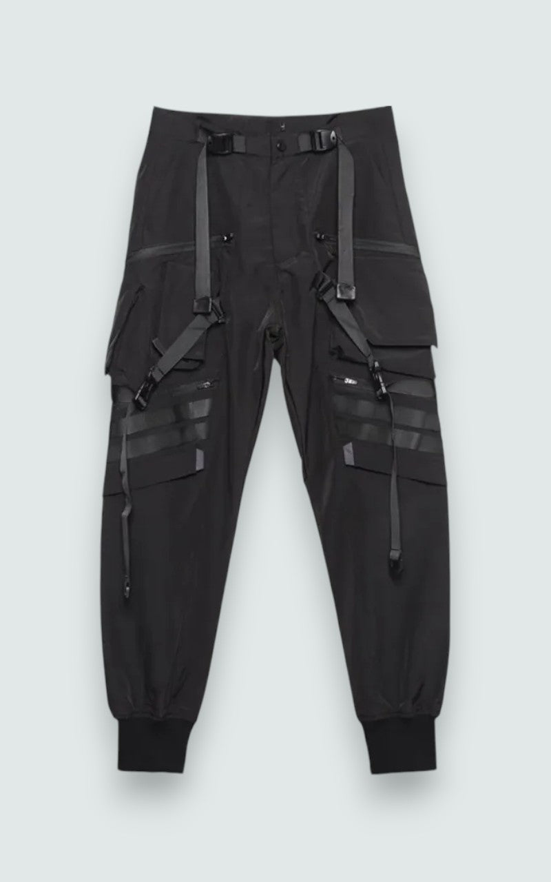 Strap-Detail Tech Cargo Pants
