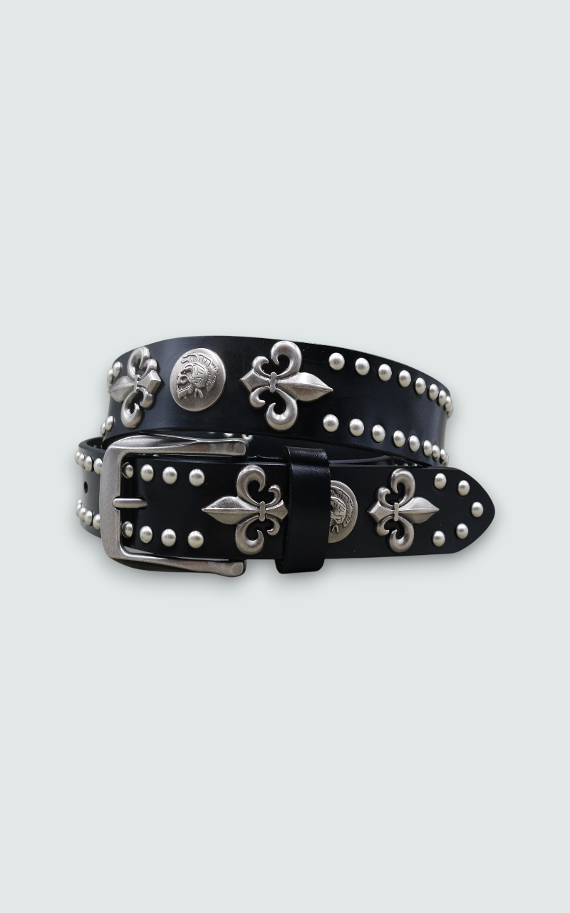 Studded Rivet Leather Belt